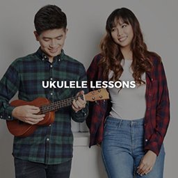 Couple playing ukulele